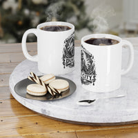 Duke City Knight Shield Mug — 'Disciplina Fide Honor' Ceramic Coffee Cup