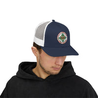 Duke City Hat Trucker Cap with Native Sun Medallion Patch