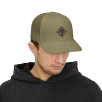 Embroidered DCCC Zia Skull Snapback Trucker Cap